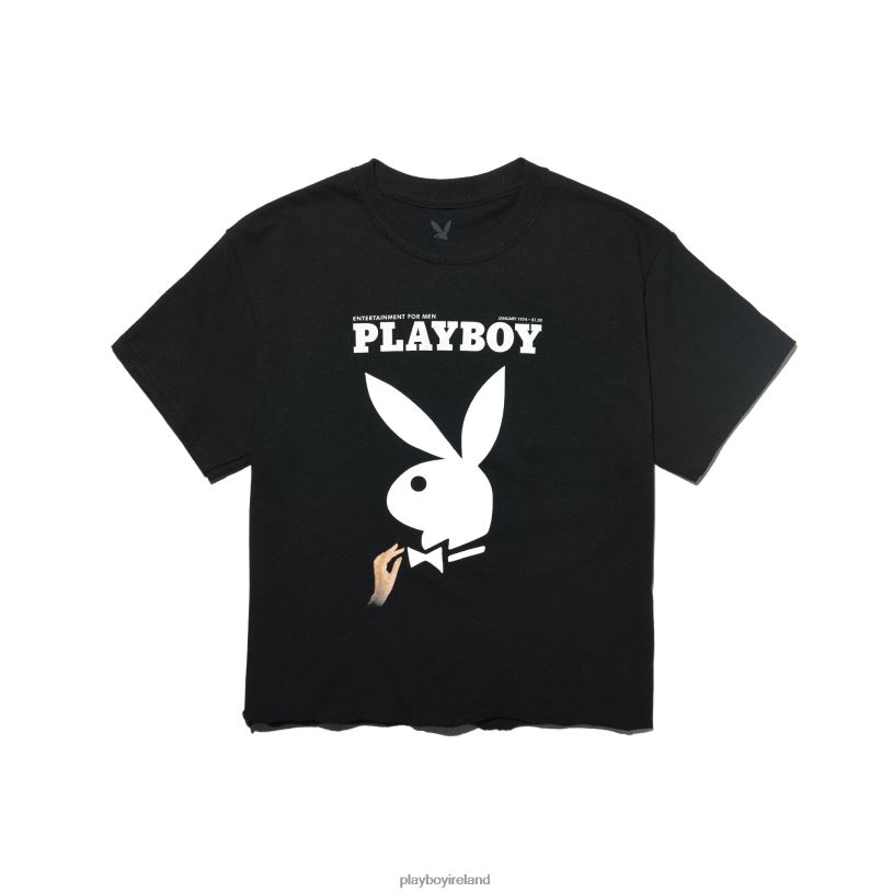 Playboy Women Cropped January 1974 Cover T-Shirt HBFB967 Clothing Original