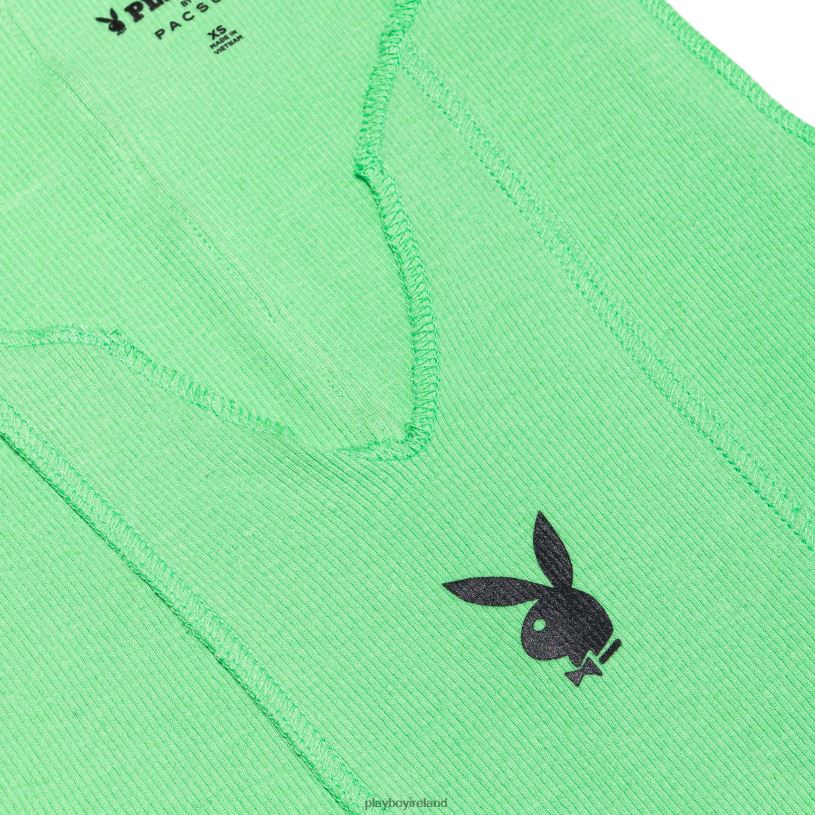 Playboy Women DIY Tank Top HBFB1049 Clothing Pastel Green