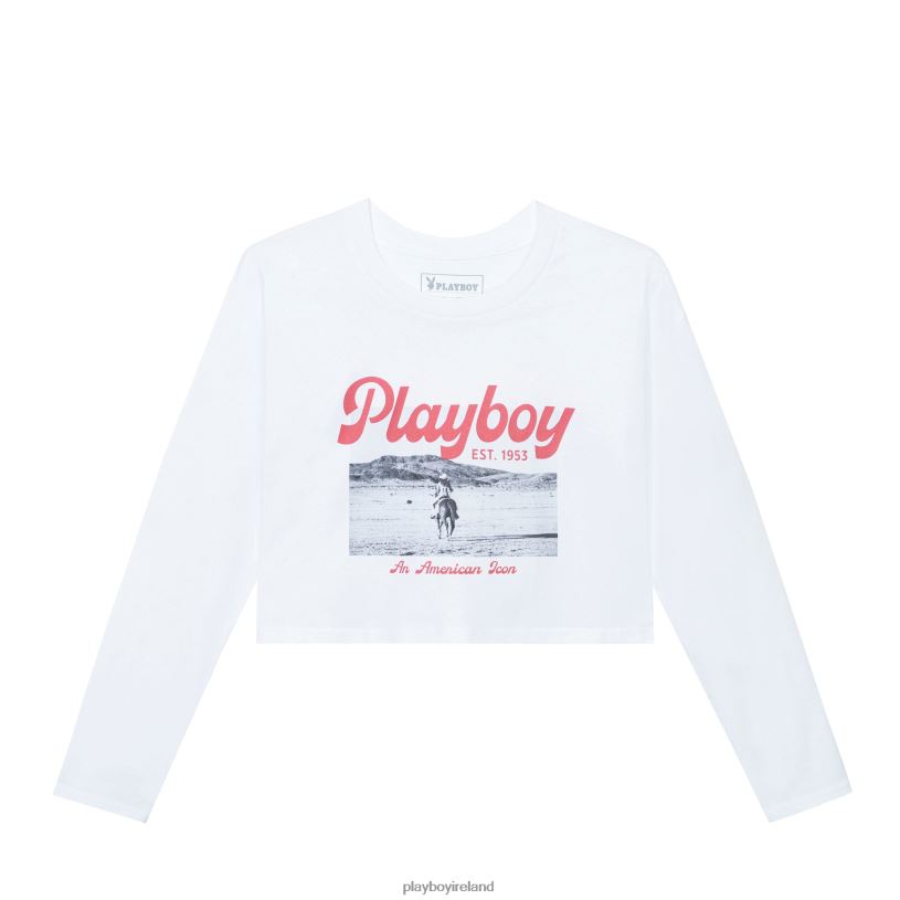 Playboy Women Desperado American Icon Cropped Long Sleeve HBFB985 Clothing Original