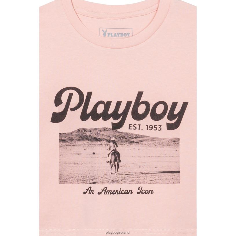 Playboy Women Desperado American Icon Cropped T-Shirt HBFB938 Clothing Original