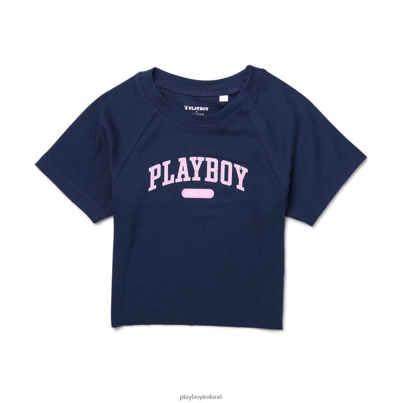 Playboy Women Raglan Baby T-Shirt HBFB971 Clothing Navy