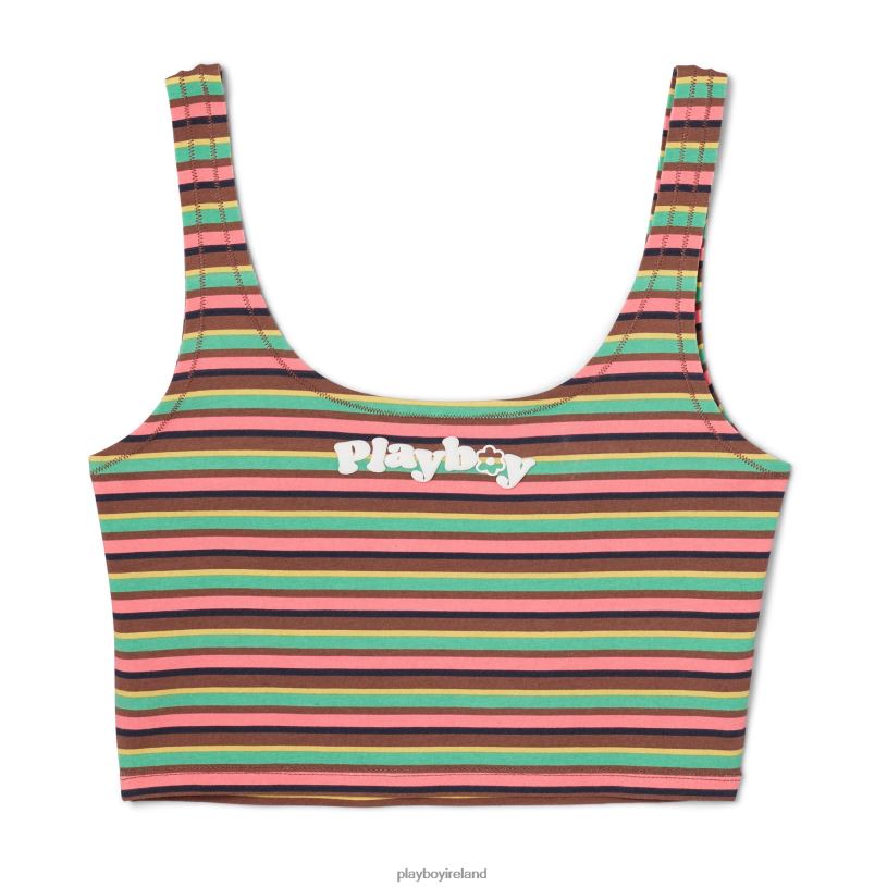 Playboy Women Scoop Tank Top HBFB1025 Clothing Multi