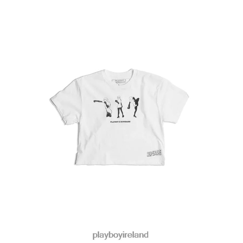 Playboy Women Superare T-Shirt HBFB939 Clothing White