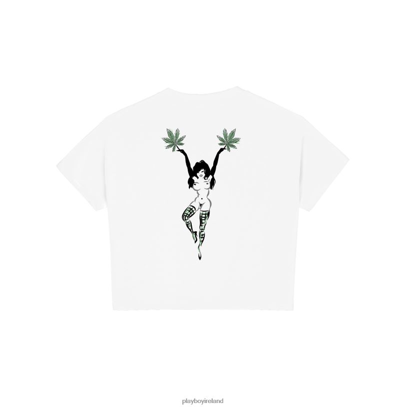 Playboy Women Team Femlin Baby Tee HBFB933 Clothing Green