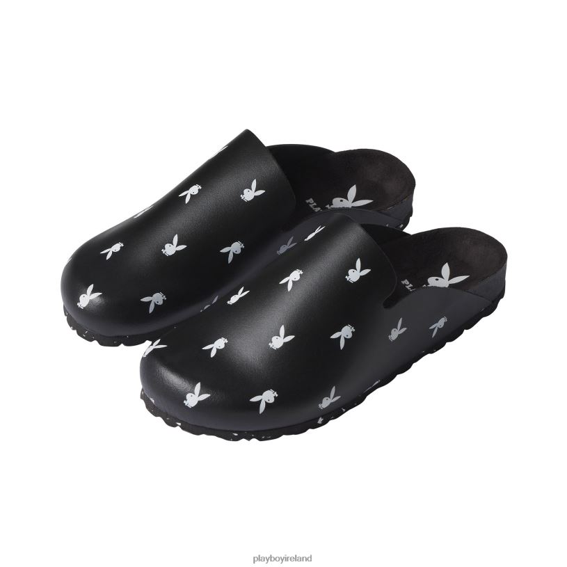 Playboy Women Leather Slides HBFB1590 Footwear Black