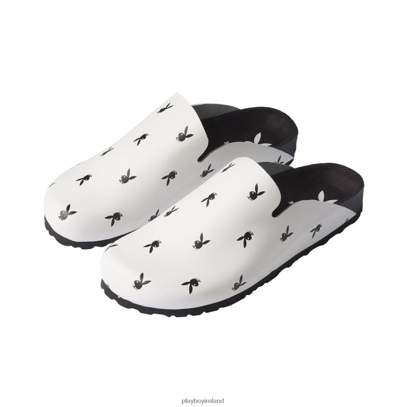 Playboy Women Leather Slides HBFB1591 Footwear White
